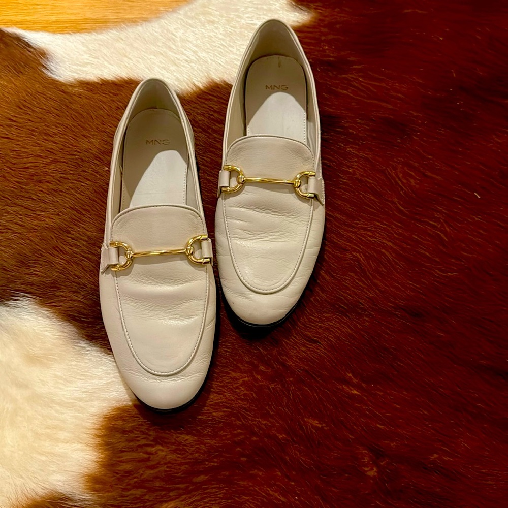 Mango cream loafers